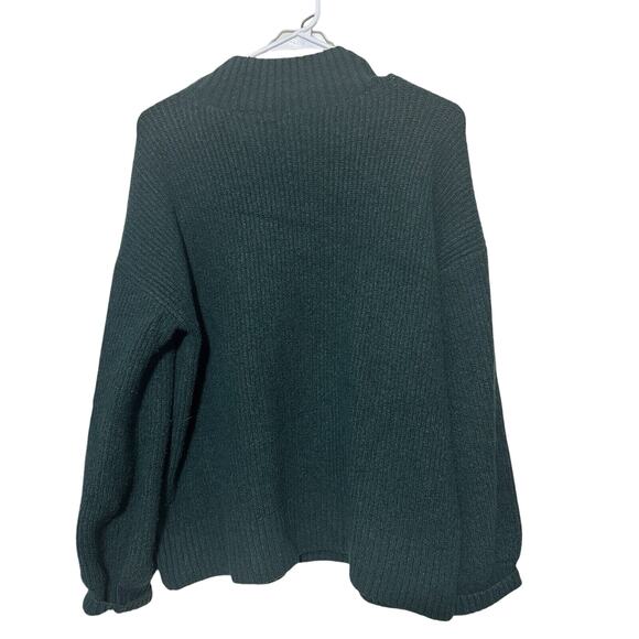 Goodthreads Wool blend Sweater Men's Large forest green mock neck Pullover Cabin - Picture 6 of 6